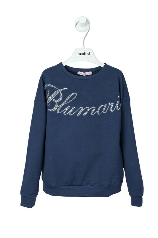 ROPA PARA NIÑOS - JERSEY EN AZUL MARINO MISS BLUMARINE - Modini Shop