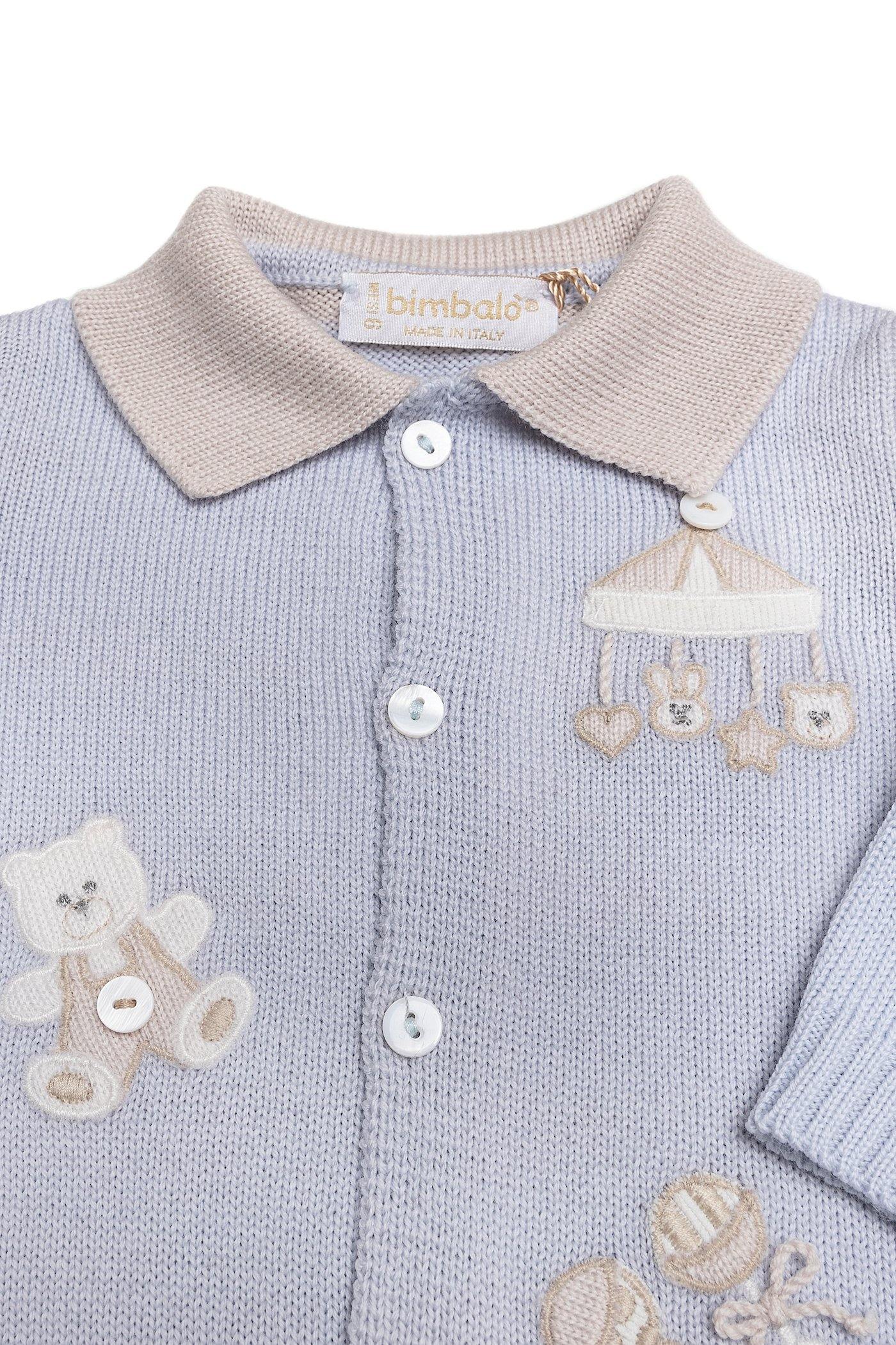 CONJUNTO con manga larga de lana para bebé niño invierno Bimbalò - Modini Shop