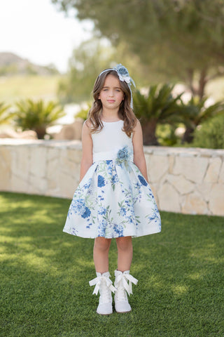 Floral ceremony dress 451 for girls of the brand MIMILÚ