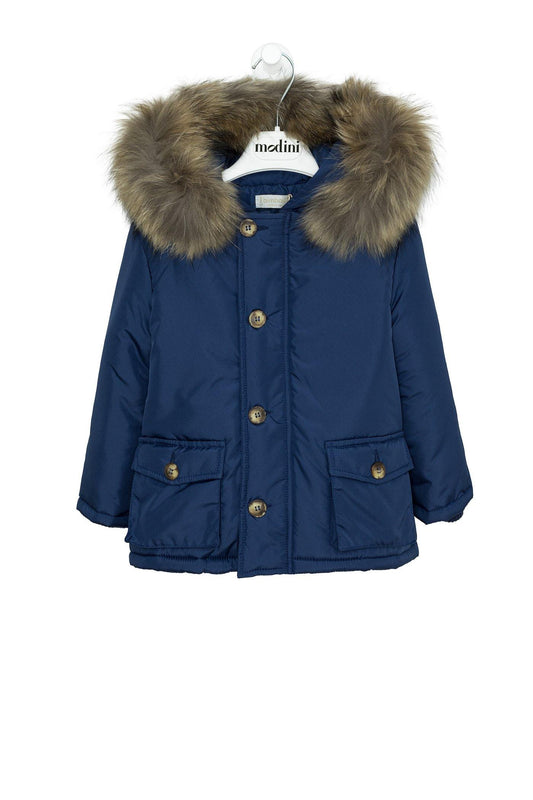 ROPA PARA NIÑAS - ABRIGO AZUL LARGO BIMBALO - Modini Shop