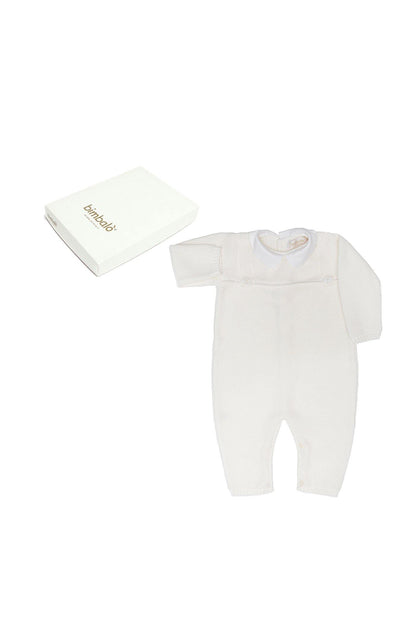 CONJUNTO blanco de algodón para bebé niño invierno Bimbalò - Modini Shop