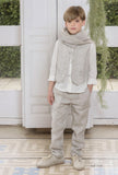 Linen suit 510 for child in beige color Mimilú