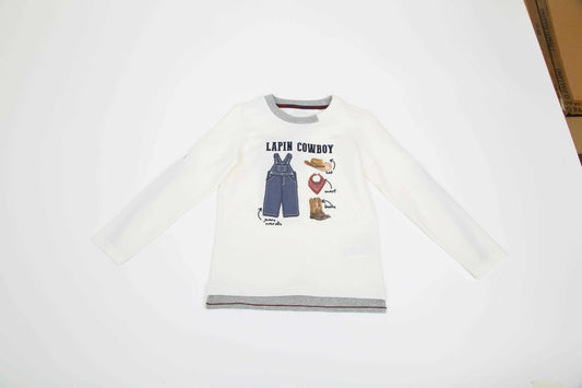 ROPA PARA NIÑOS - JERSEY BLANCO NIÑO LAPIN HOUSE - Modini Shop