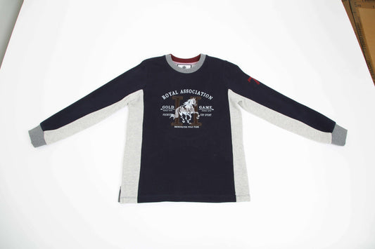 ROPA PARA NIÑOS - SUDADERA AZUL Y GRIS LAPIN HOUSE - Modini Shop