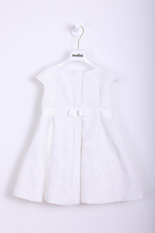 VESTIDO CEREMONIA BLANCO PERLA BIMBALO - Modini Shop