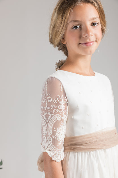 Boho Chic Communion Dress for girl Coordinanos