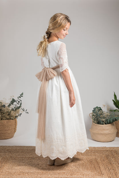 Boho Chic Communion Dress for girl Coordinanos