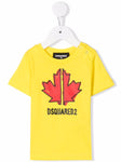 Ropa para niños - camiseta amarilla logo DSQUARED2