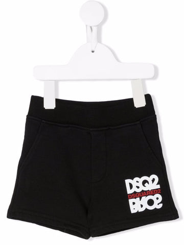 Childrenswear - DSQUARED2 logo black shorts