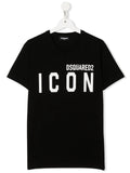 Camiseta negra con logo ICON DSQUARED2