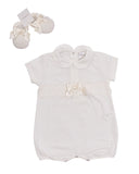 Short sleeve bodysuit with slippers for baby girl 48494 La Perla