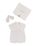Short sleeve bodysuit with slippers for baby girl 48494 La Perla