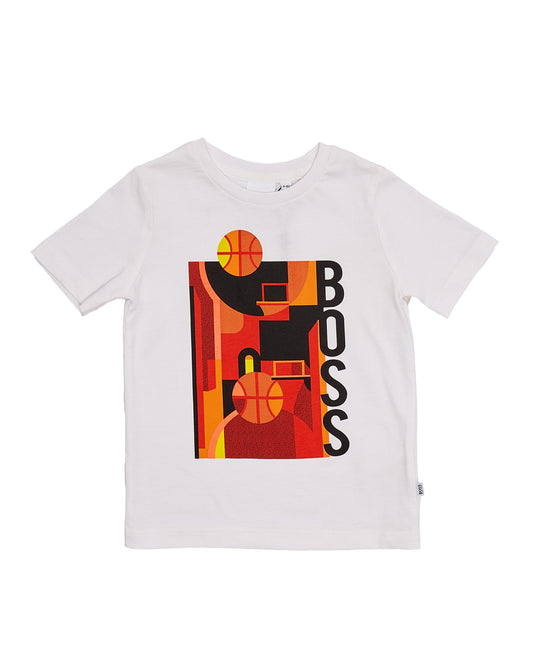 ROPA PARA NIÑOS - CAMISETA M.C. BLANCA HUGO BOSS