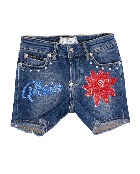 Ropa para niños - pantalon corto tejano Philipp Plein