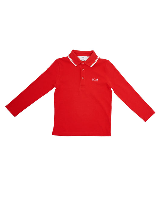 ROPA PARA NIÑOS - POLO MANGAS LARGAS NARANJA HUGO BOSS