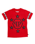 Ropa para niños - camiseta roja neck SS Philipp Plein