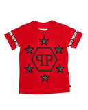 Ropa para niños - camiseta roja neck SS Philipp Plein