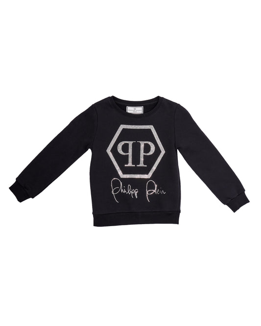 Ropa para niños - sudadera LS Statement negra Philipp Plein