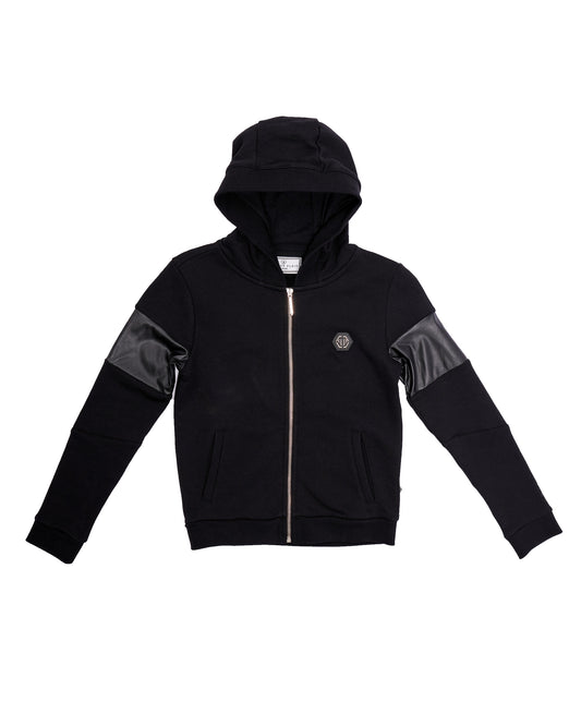 Ropa para niños  - sudadera negra con capucha Philipp Plein