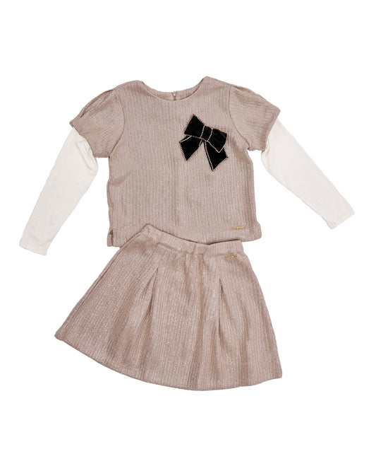 GIRLS CLOTHING - TWINSET BLOUSE AND SKIRT SET