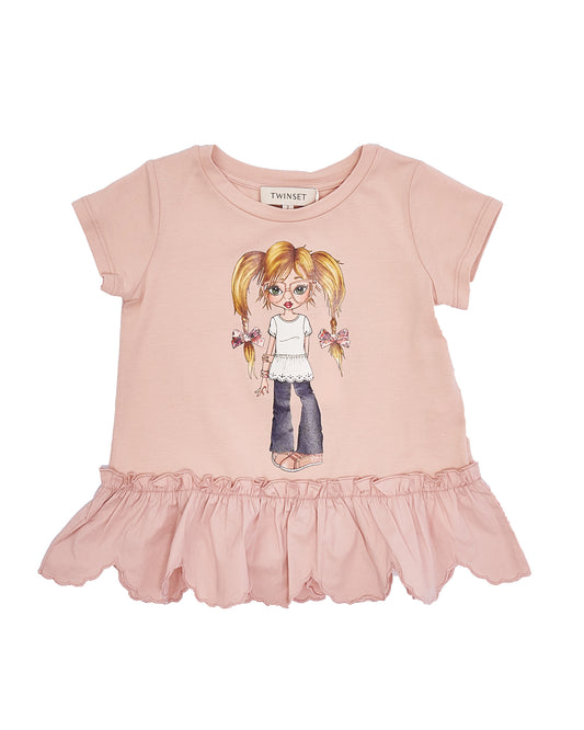 GIRLS CLOTHING - T'SHIRT BLOSSOM BABY TWINSET