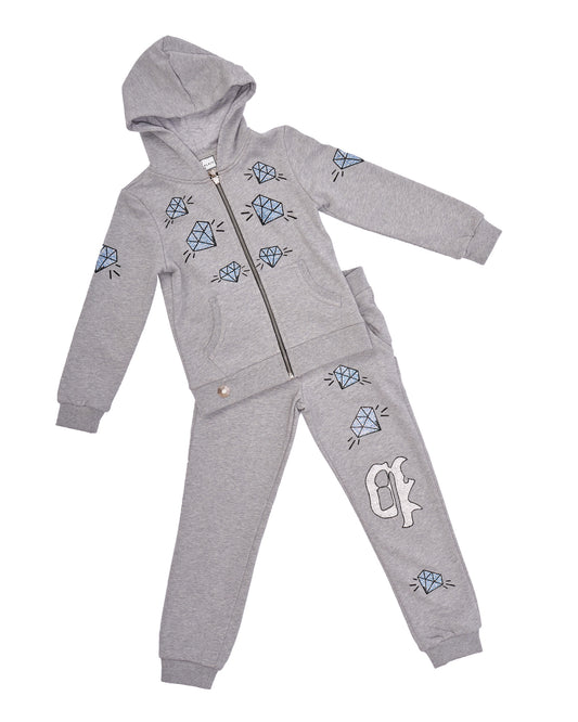 SWEATJACKET GREY FOR THE GIRL PHILIPP PLEIN