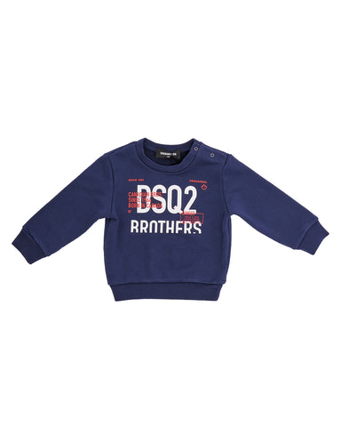 Children's clothing - navy blue sweatshirt logo DSQ2
