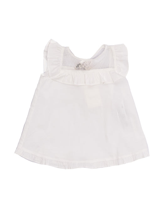 ROPA PARA NÎÑA - BLUSA BLANCA SIN MANGA TWINSET