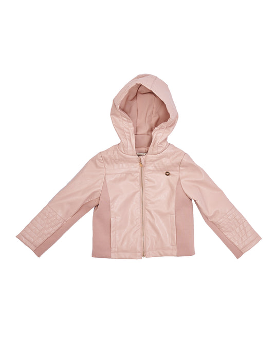 GIRLS CLOTHING - FAUX FUR JACKET BLOSSOM TWINSET