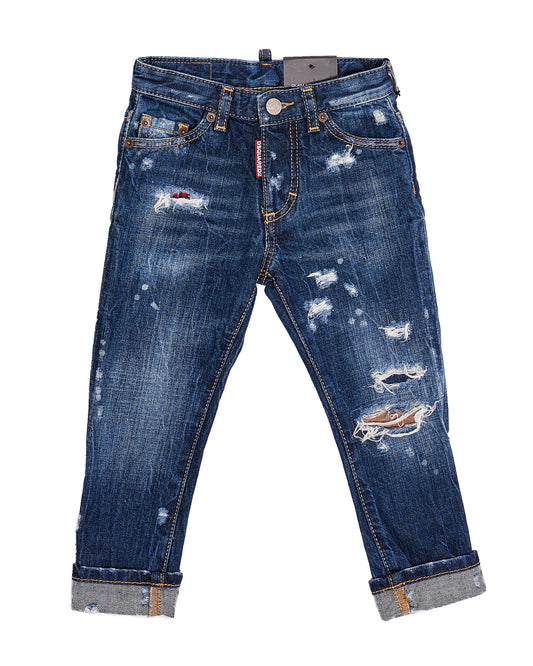 Children's clothing - DSQUARED2 ripped denim pants