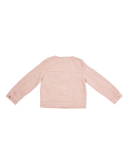 GIRLS CLOTHING - PINK JEANS JACKET TWINSET