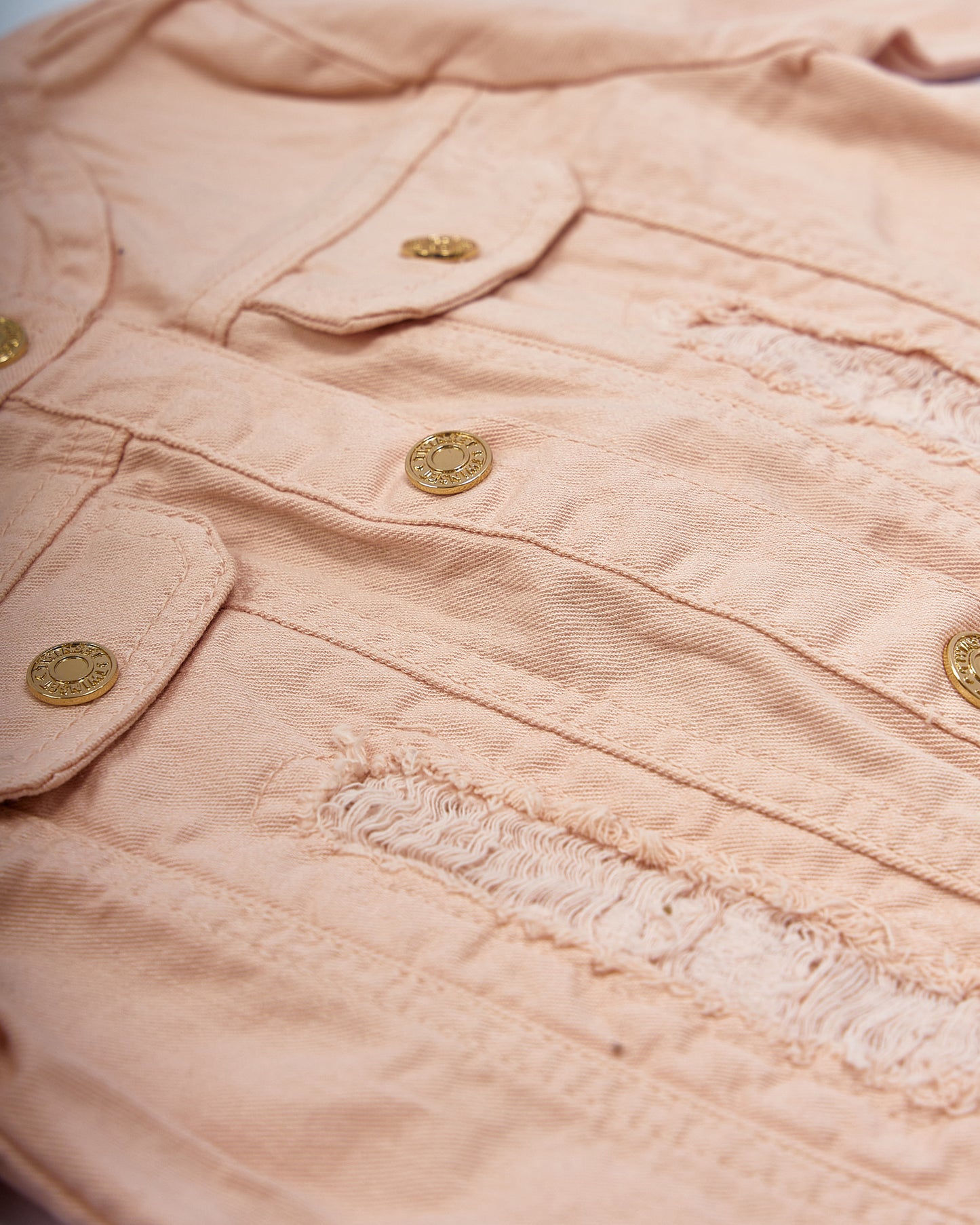 GIRLS CLOTHING - PINK JEANS JACKET TWINSET