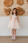 Vestido de ceremonia  rosa 435 para niñas de la marca MIMILÚ