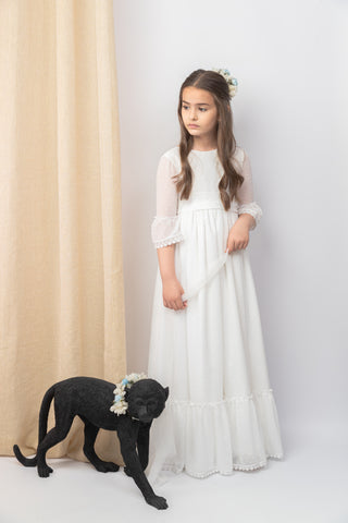 Elisabetta communion dress for girl of the Flor de C brand