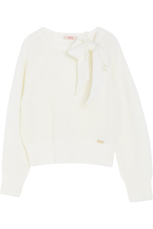 Jersey blanco con manga larga de la marca LIUJO