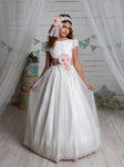 Communion dress L156 with flower and half sleeve MARLA