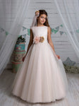 Communion dress L263 with flowers and sleeveless MARLA
