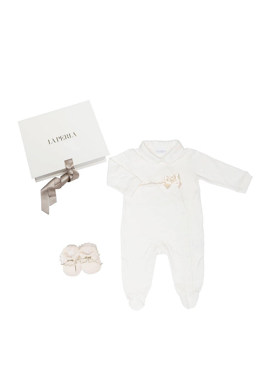 Body con manga larga de algodón para bebé niña invierno La Perla - Modini Shop