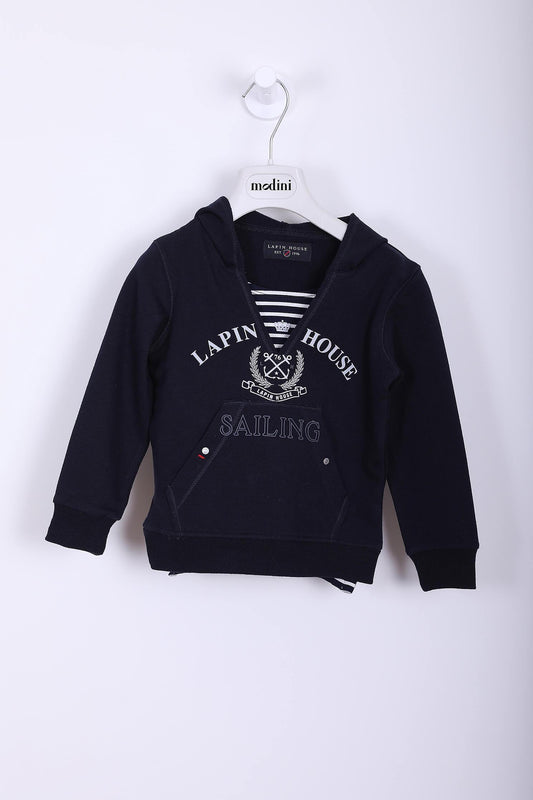 ROPA PARA NIÑOS - SUDADERA AZUL CON CAPUCHA LAPIN HOUSE - Modini Shop