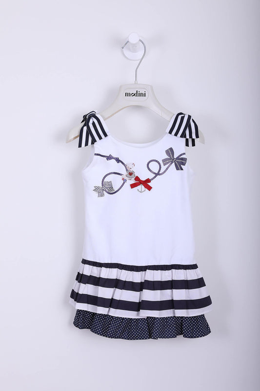 ROPA PARA NIÑOS - VESTIDO BLANCO SIN MANGAS LAPIN HOUSE - Modini Shop