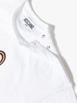 Ropa para niños -  camiseta blanca para bebé niña con bordado de oso y logo MOSCHINO