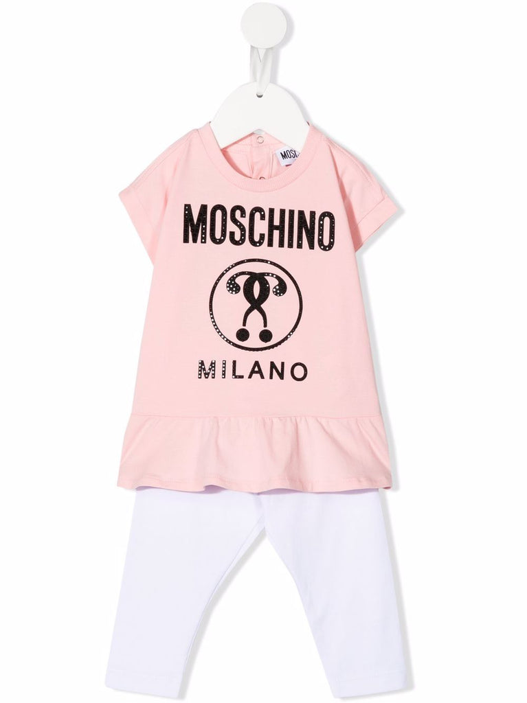 Ropa para niños - set para niña con oso y logo MOSCHINO – Modini Shop