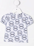 Ropa para niños -  camiseta Toy blanca para bebé niña con bordado de oso y logo MOSCHINO
