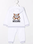 Ropa para niños - set de sudadera con capucha y pantalón largo unisex con oso y logo MOSCHINO