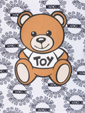 Ropa para niños -  camiseta Toy blanca para bebé niño con bordado de oso y logo MOSCHINO