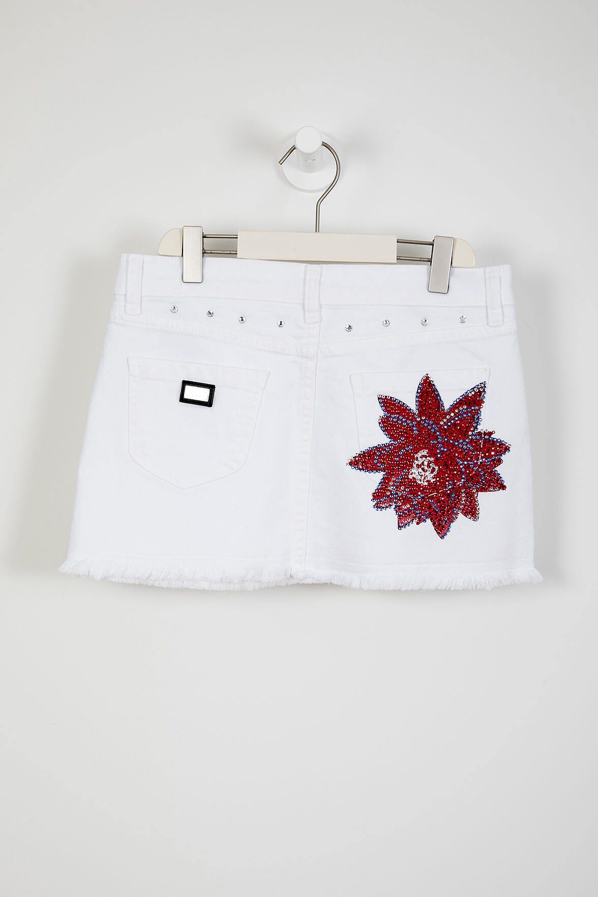 ROPA PARA NIÑOS - FALDA BLANCA TEJANA PHILIPP PLEIN - Modini Shop