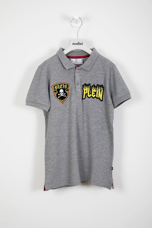 ROPA PARA NIÑOS - POLO EN GRIS PHILIPP PLEIN - Modini Shop