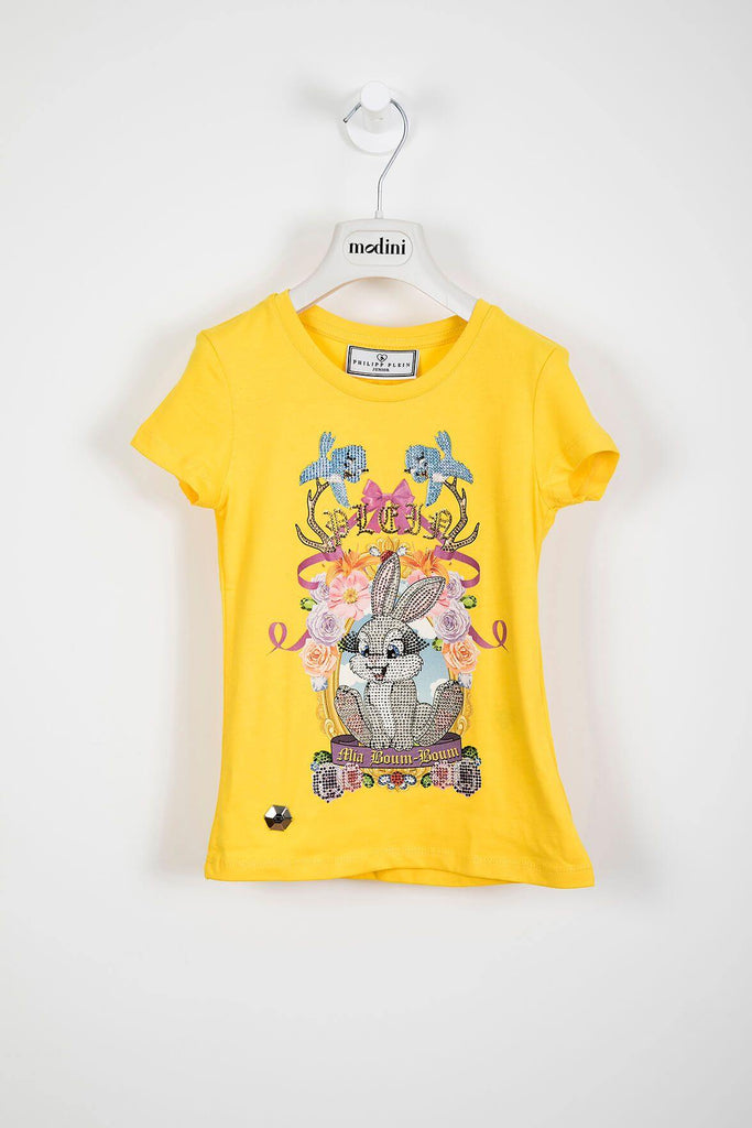 Ropa para niños - camiseta amarilla niña Philipp Plein