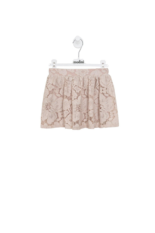 ROPA PARA NIÑOS - FALDA  BEIGE ENCAJE  MAGIL - Modini Shop