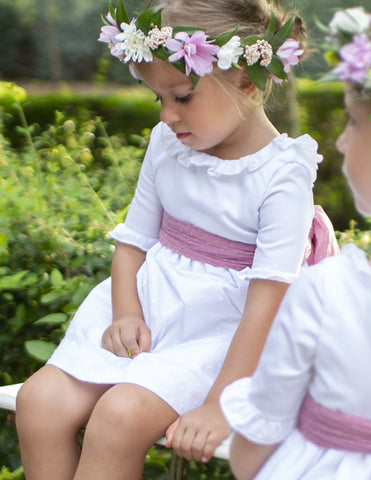 Vestido de ceremonia Topitos para niñas de la marca Un Vestido Para Tí